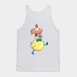 Chicken with a donut hat Tank Top